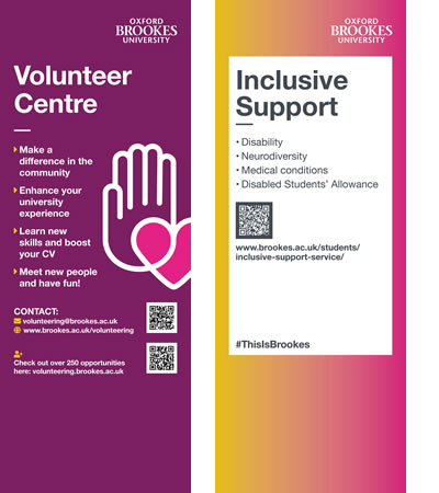 Volunteer Centre and Inclusive Support banners