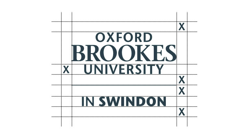 Brookes In Swindon stacked logo exclusion zone