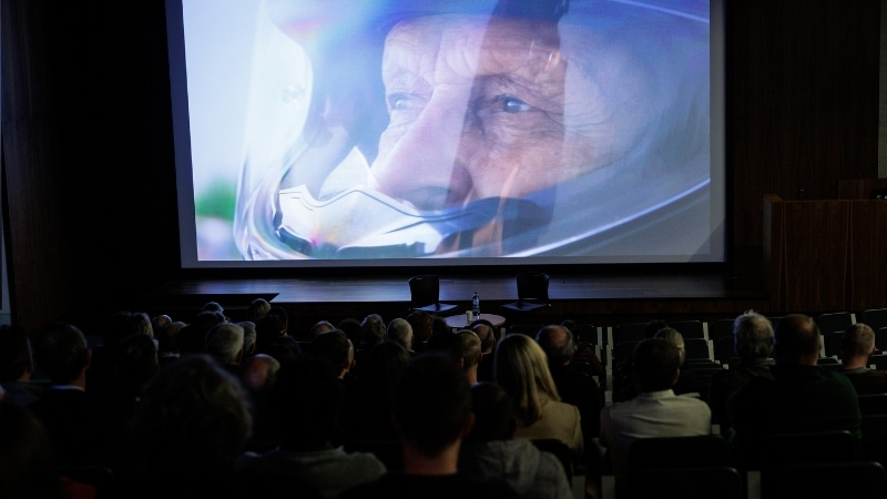 The Engineer documentary in the lecture theatre