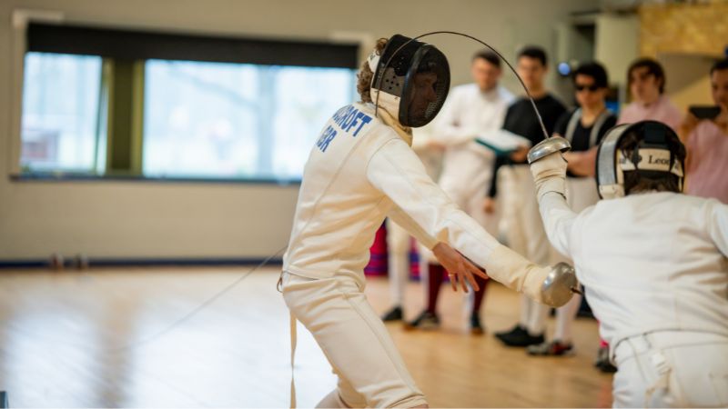 Fencers in action