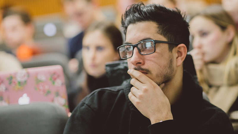 Student in a lecture