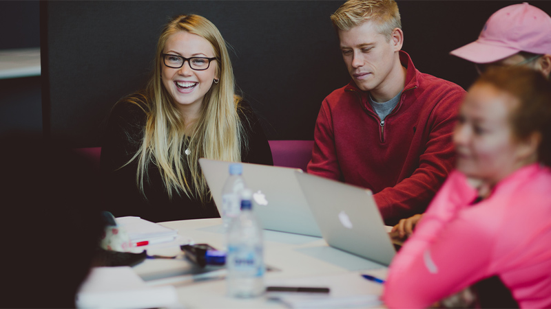 students studying