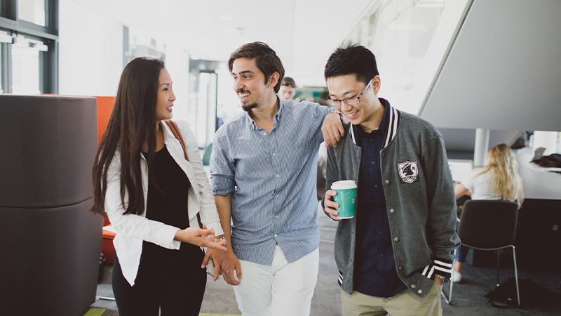 Group of students talking