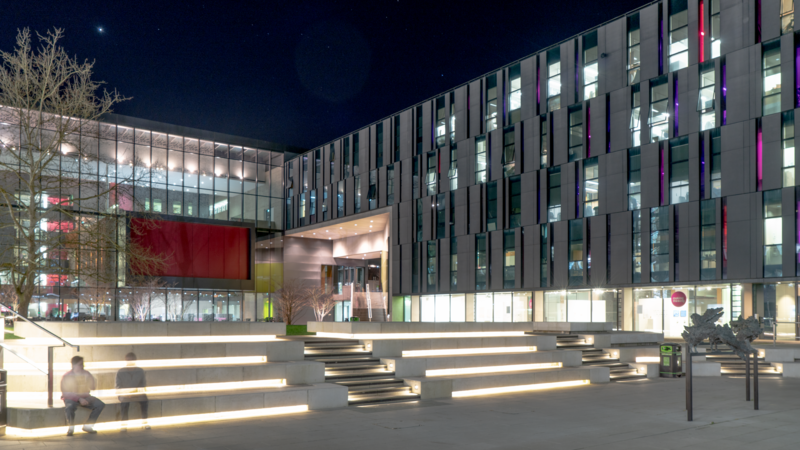 John Henry Brookes Building at night
