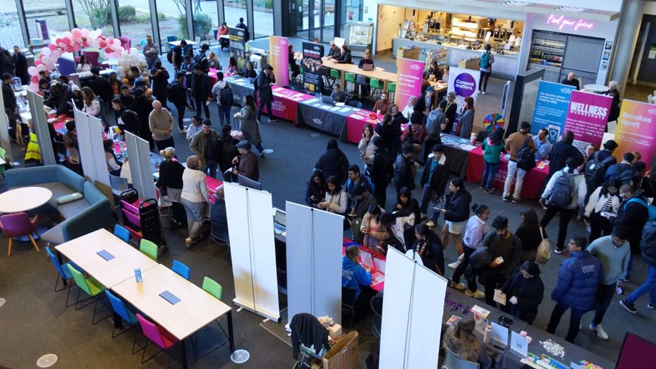 Students at the Fair in the Forum