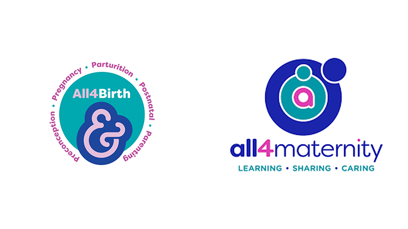 All4Birth and All4Maternity logos