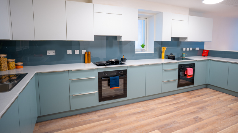 Large modern kitchen in student flat