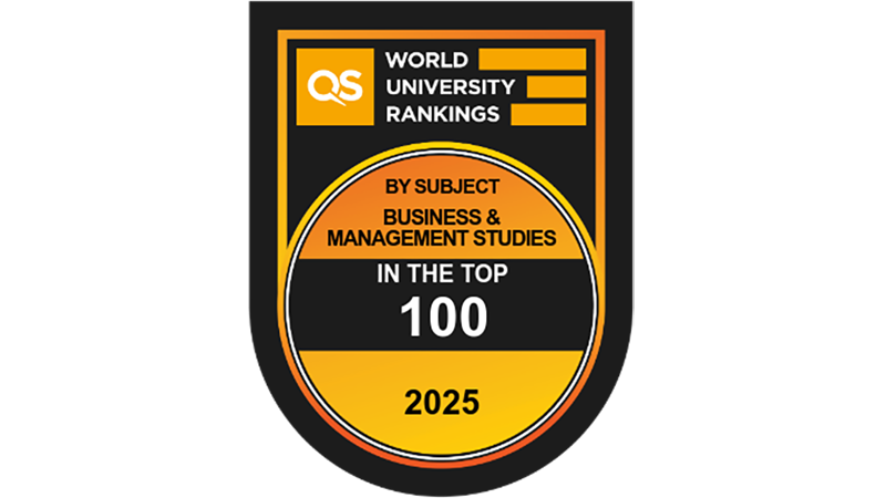 Ranked 82 in the QS World University Rankings, Business & Management Studies 2025