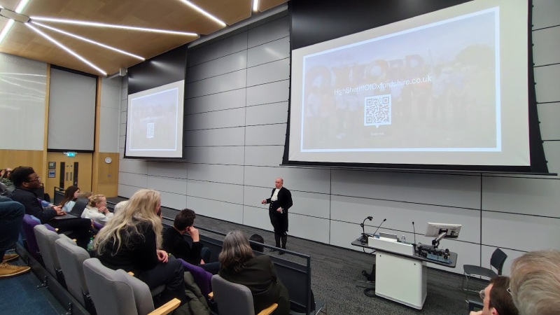 John May CVO OBE delivering his lecture