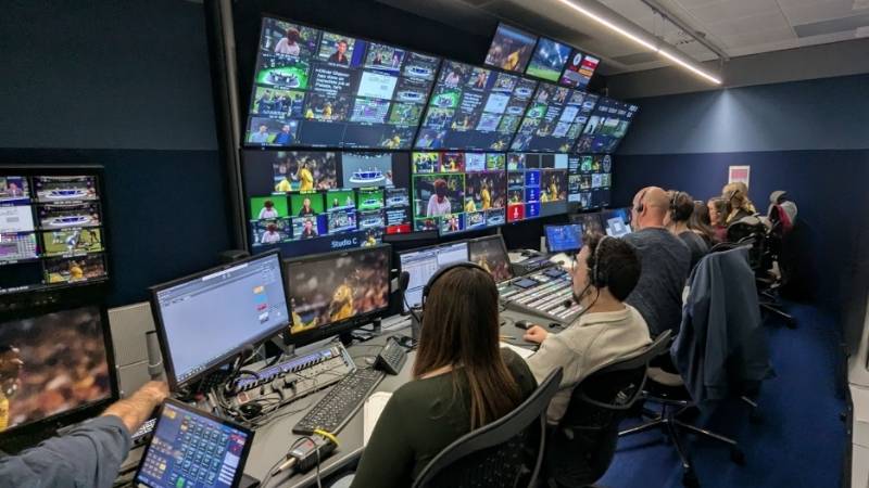 Students in the studio