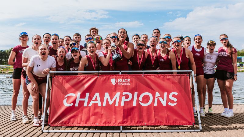 Brookes Rowing athletes behind BUCS Champions time