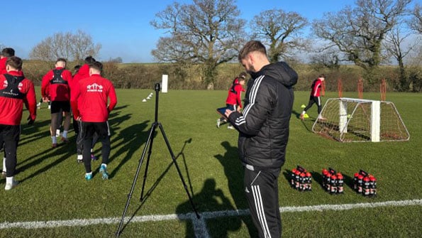 Kieran on his placement at Swindon Town