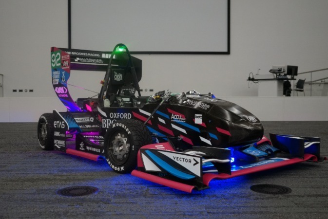 An image of the new Oxford Brookes Racing car. 