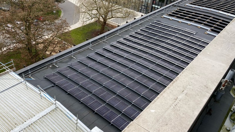 Solar panels at Oxford Brookes University 