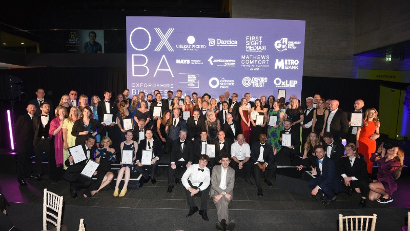 The award winners at the Oxfordshire Business Awards dinner