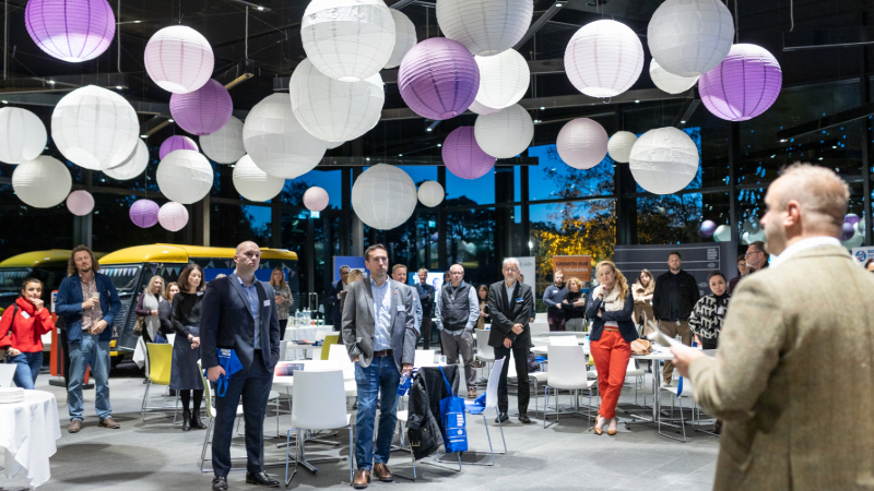 Business people gather at Oxford Brookes University