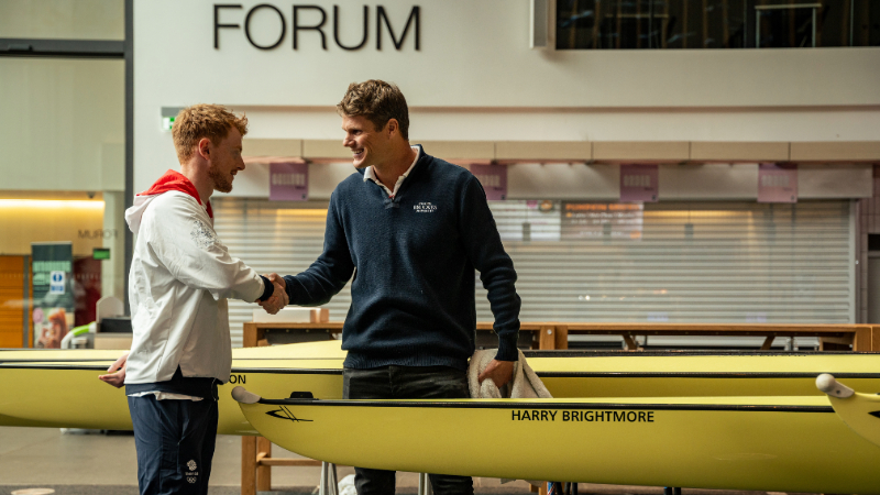 Gold Medallist Harry Brightmore with Henry Bailhache-Webb from OBUBC