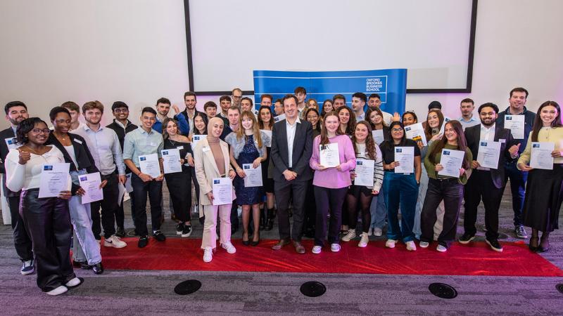 Oxford Brookes Business School students at Placement Awards