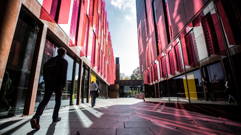 On campus at Oxford Brookes University