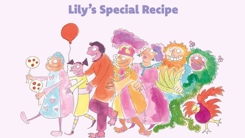 An illustration of a family celebrating