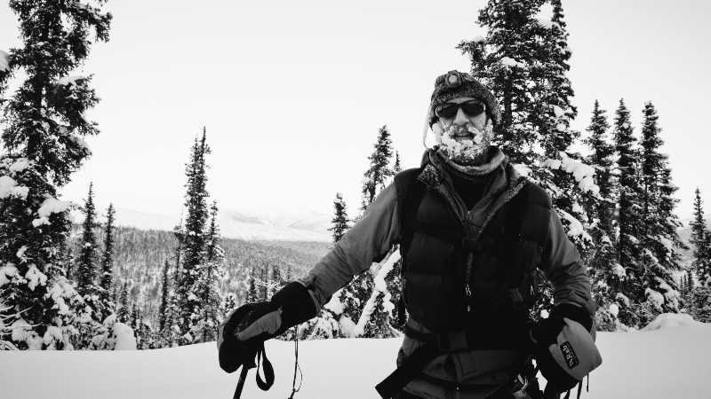 Mark Hines in the snow