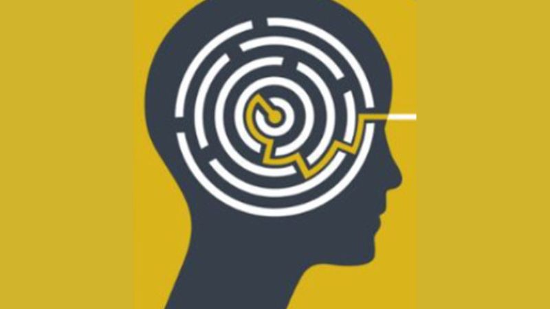 silhouettes of an AI head