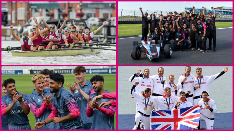 Oxford Brookes students celebrating sporting success