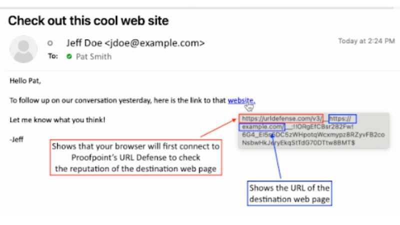 Screenshot showing how rewritten URLs will look.