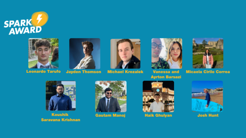 Graphic showing the winners of this year's Spark Awards.