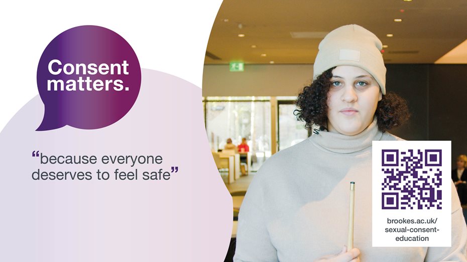 Consent matters student campaign message.