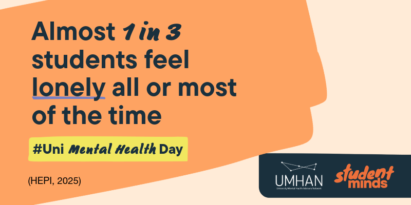 Almost 1 in 3 students feel lonely all or most of the time #Uni Mental Health Day