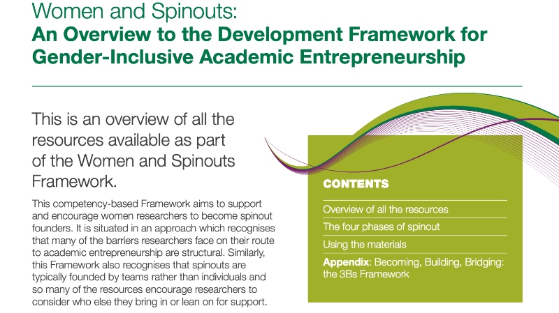 Women and Spinouts: An Overview to the Development Framework for Gender-Inclusive Academic Entrepreneurship
