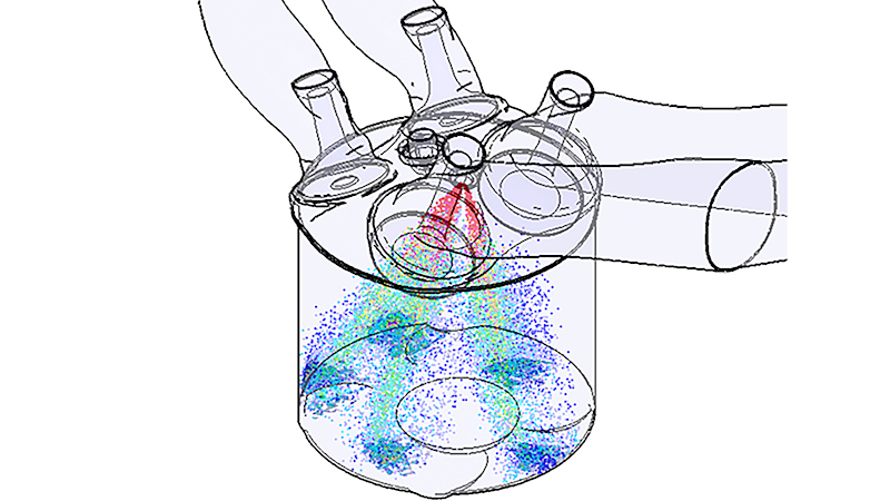 CFD simulation of direct fuel injection spray model